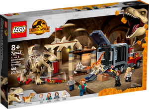 76948 LEGO® T. rex og atrociraptor på dinosaurflugt